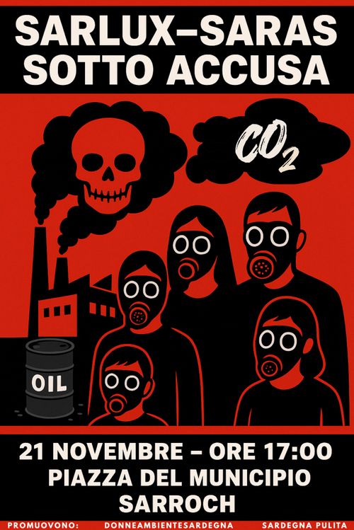 Sarlux-Saras sotto accusa: sit-in informativo delle associazioni ambientaliste a Sarroch