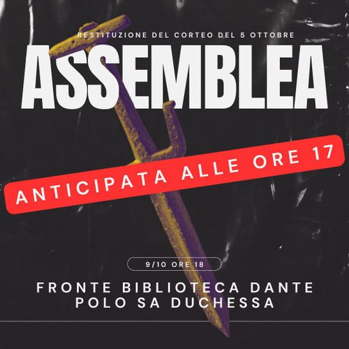 Assemblea di restituzione del corteo del 5 ottobre 