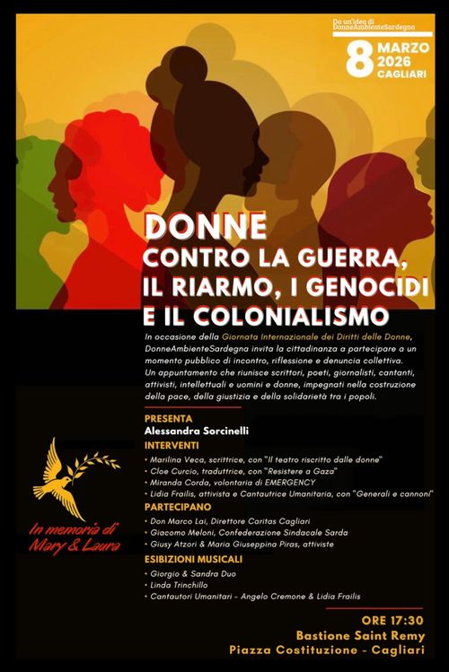 𝟖 𝐌𝐀𝐑𝐙𝐎, 𝐀 𝐂𝐀𝐆𝐋𝐈𝐀𝐑𝐈 𝐈𝐍𝐈𝐙𝐈𝐀𝐓𝐈𝐕𝐀 𝐏𝐄𝐑 𝐋𝐀 𝐏𝐀𝐂𝐄 𝐄 𝐈 𝐃𝐈𝐑𝐈𝐓𝐓𝐈 𝐃𝐄𝐋𝐋𝐄 𝐃𝐎𝐍𝐍𝐄