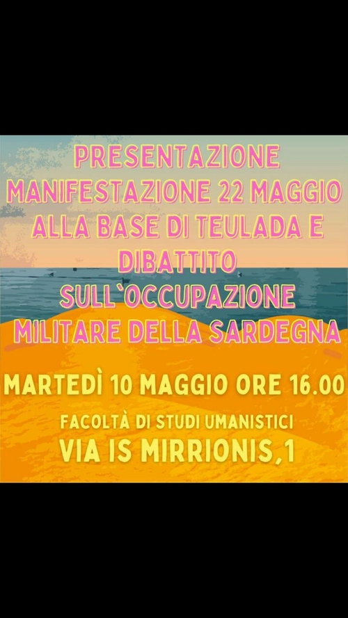 Presentazione manifestazione 22 maggio alla base di Teulada