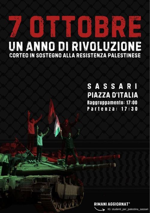 Corteo in sostegno alla resistenza palestinese