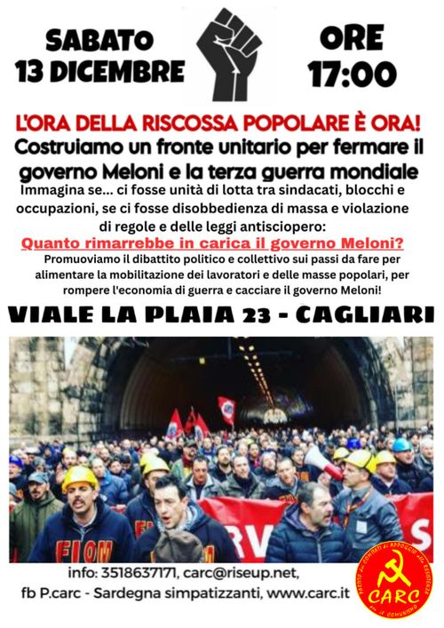 L'ora della Riscossa Popolare è ora 