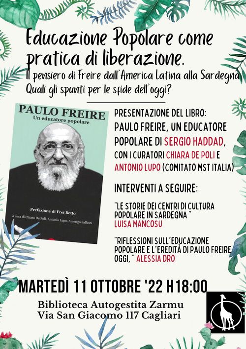 Educazione Popolare e il pensiero di Paulo Freire dall'America Latina alla Sardegna.