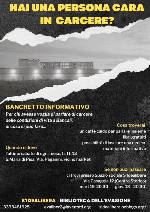 Banchetto informativo carcere