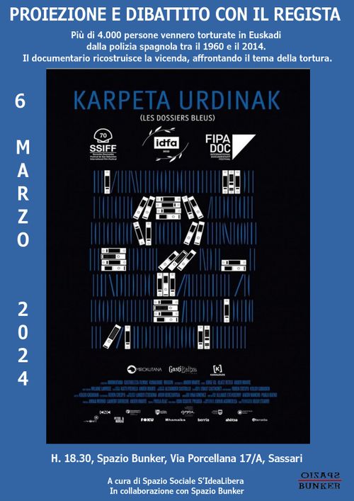 Karpeta Urdinak: proiezione e dibattito con il regista