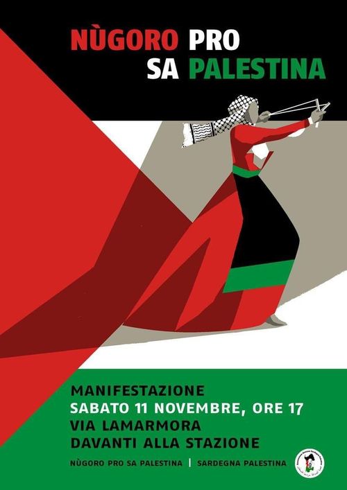 Manifestazione Nùgoro pro sa Palestina